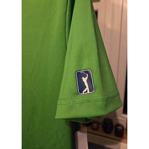 PGA TOUR Golf Polo Shirt Performance Athletic Green Short Sleeve Mens M NWT - Picture 2 of 6